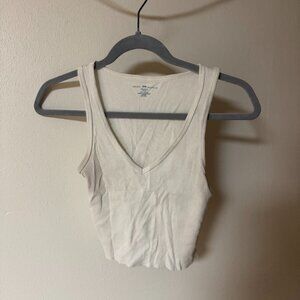 Brandy Melville White Cropped Tank Top